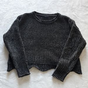 ZARA grey cable sweater size Small